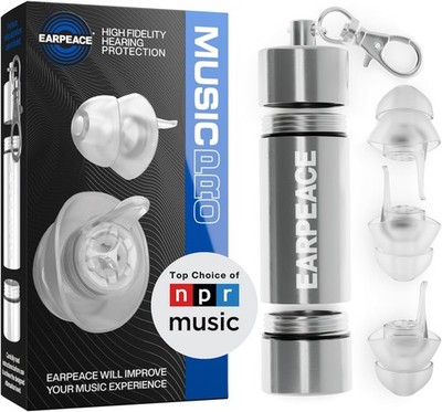 EARPEACE Music PRO - Concert Ear Plugs - Earplugs 1 Count (Pack of 1), Silver 