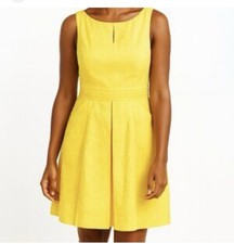 Lauren Ralph Lauren Fit and Flare Yellow Dress Womens 16