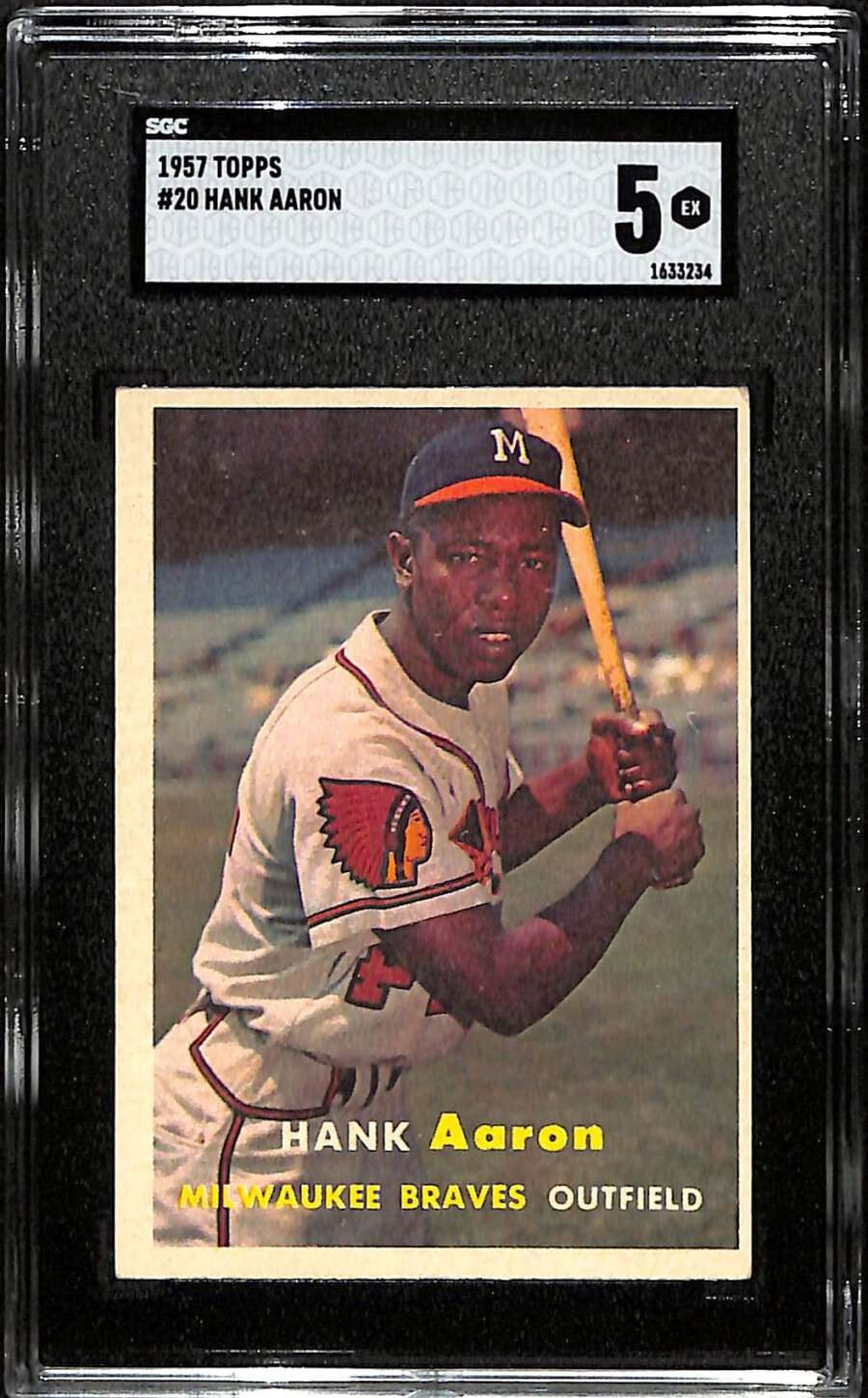 1957 Topps #20 Hank Aaron HOF  SGC 5 EX C101404