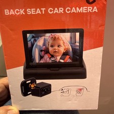 Baby Car Camera for Backseat-HD 720P 4.3 inch Monitor with Night Vision, 360 ...