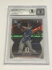 2023 Bowman Draft Chrome Max Clark Refractor Auto 1st #BDC-76 Beckett Full Auto