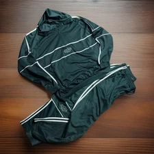 Vintage Athletic Works JG Gear Green Sweatsuit Hoodie 1/4 Zip Pants Set  Size XL