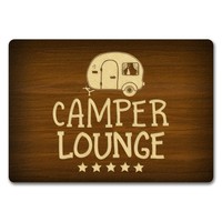 Camper Lounge FußMatte Randlos Mit Wohnwagen Motiv FußMatte Fussmatte