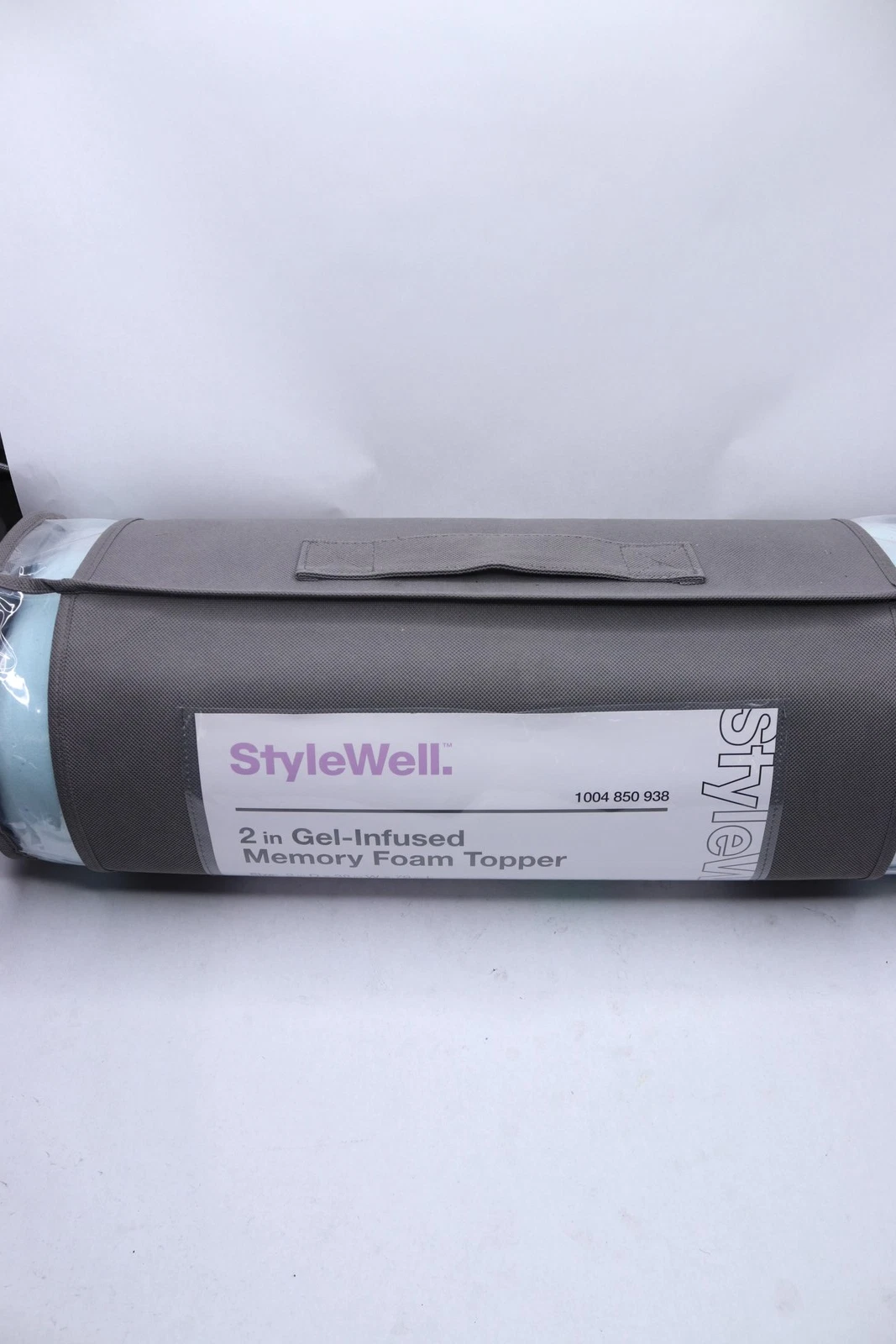 StyleWell Mattress Topper Gel Infused Memory Foam Blue Twin XL 2"