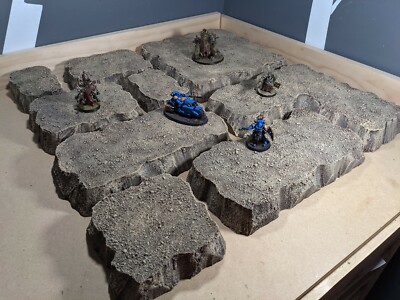 Wargaming Terrain - Large Box Set of Platform Hills Wasteland or Desert Finish