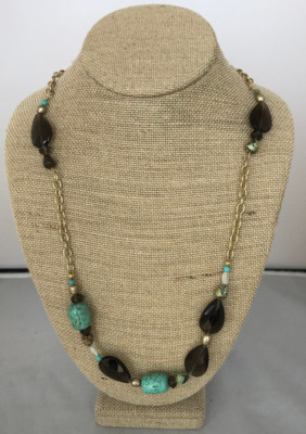 Barse Multi Stone (Turquoise) Necklace - Artisan (Bronze)