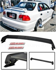 Eos For 96-00 Honda Civic Sedan Mugen Style Rear Wing Spoiler W Black Emblems