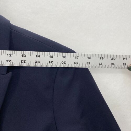 Express Navy Blue Cropped Blazer Jacket Women's Large Business Casual Minimalist - Picture 16 of 22