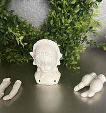 Mid century China Doll Kit Porcelain Parts Doll Head Legs Arms