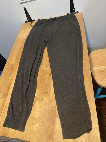 Eberjey SZ M Gray Soft Cotton Organic Recycled Blend Elastic Waist Wide Leng - 第 1/4 張圖片