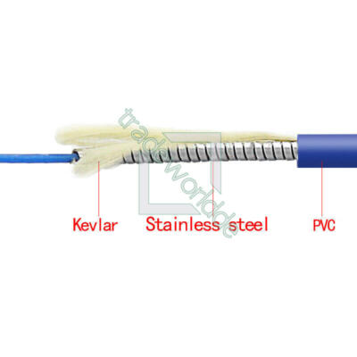 5PC 5M SC UPC Fiber Optic Patch Cord Anti rat Armored SM Single Core 9/125 Cable