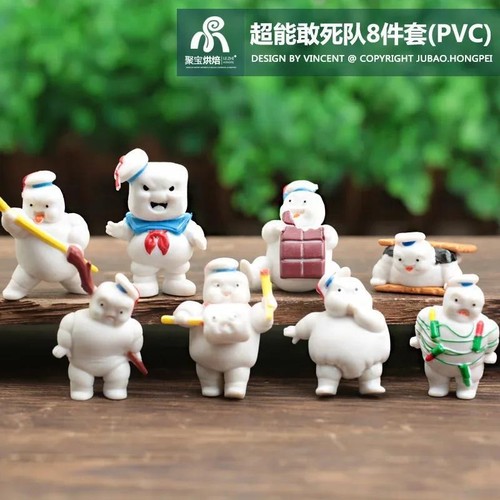 8 Stck. Vintage Ghostbusters 3 Stay Puft Marshmallow Mann Matrose Figur Spielzeug Puppe Neu - Bild 12 von 12