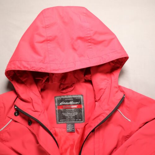 Eddie Bauer Weatheredge Jacket Womens Size XS Hooded Red Waterproof Zip Pockets - Picture 2 of 14