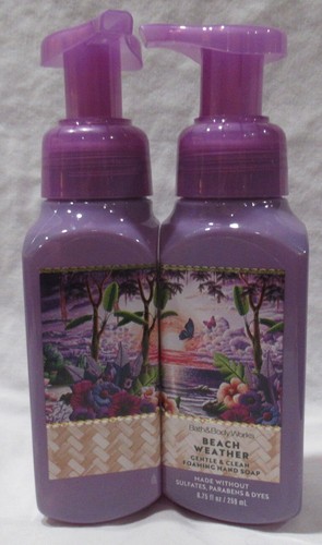 Bath & Body Works Gentle & Clean Foaming Hand Soap Set Lot of 2 BEACH WEATHER - Picture 2 of 4