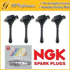 Quality Ignition Coil & NGK Spark Plug 4PCS Set for 18-21 Nissan Kicks/ Versa