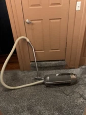 Vintage Metal Body Electrolux Model XXX Canister Vacuum With Hose