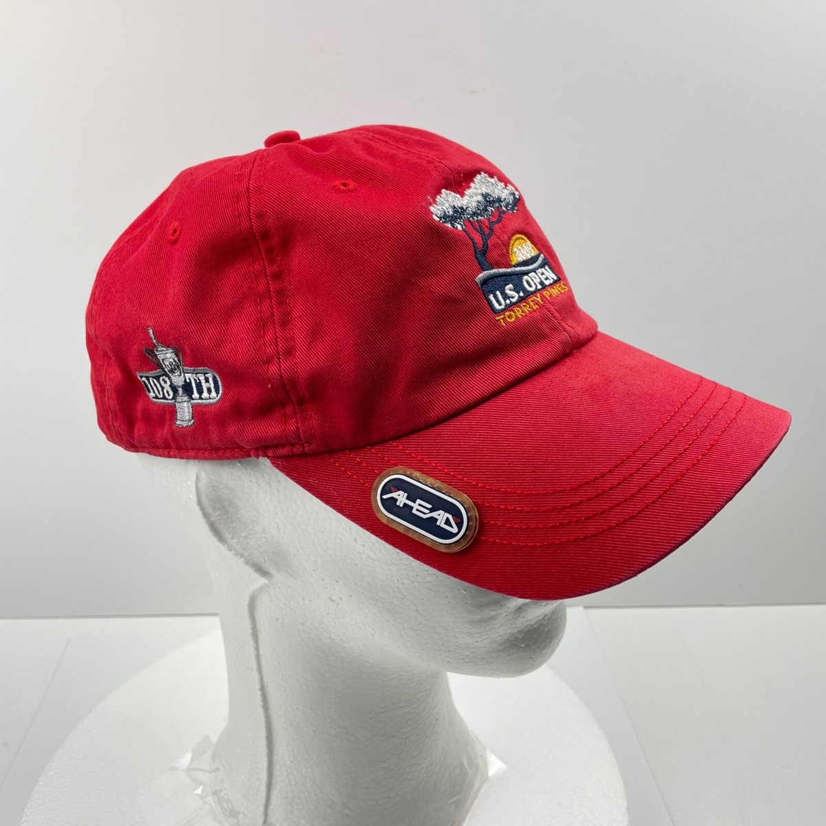 2008 US Open Torrey Pines California Red Golf Hat Cap  display picture 3