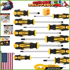 Strong Magnetic 11-Piece Screwdriver Set: Phillips & Flat Head for All Needs