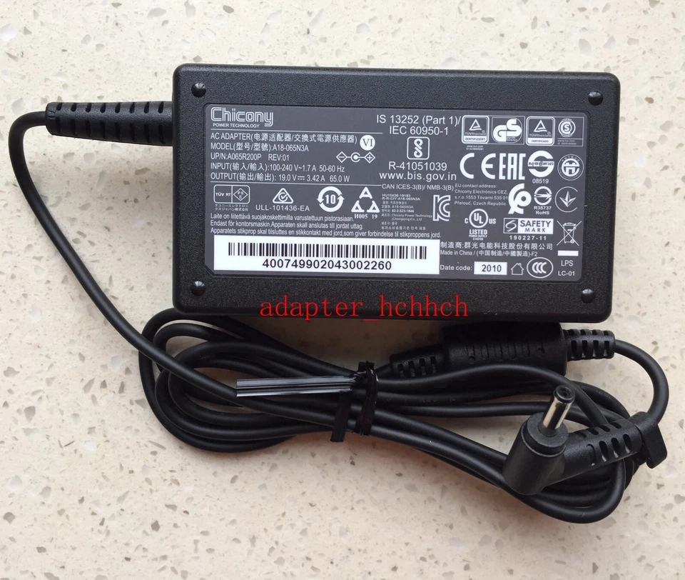 New Original Chicony/Medion 65W AC/DC Adapter for Medion Akoya E15410 A18-065N3A - Image 2 of 4