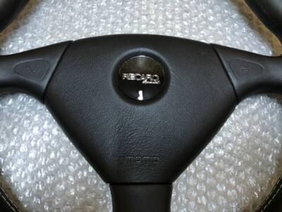 MOMO ステアリング　レカロ MOMO RECARO Special Leather Steering 37Φ Lancer Evo CP9A CT9A DC2
