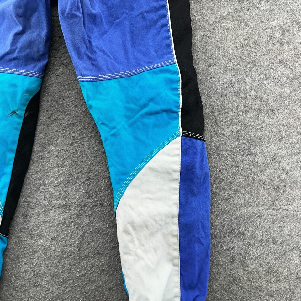 MSR Pants 34 Blue Black Double Knee Padded Motorcross Dirt Bike Gear