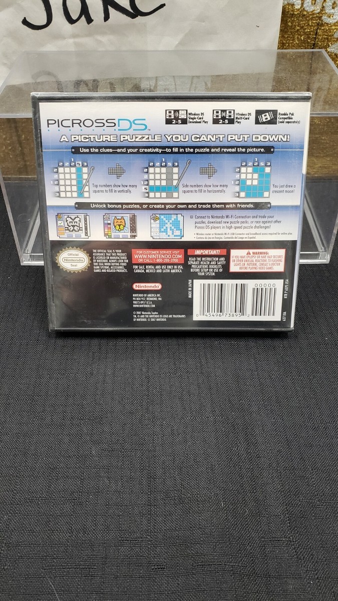 FACTORY SEALED PICROSS DS NINTENDO DS VIDEO GAME BRAND NEW | eBay