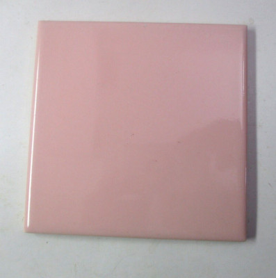 1 Wall Tile Atco USA 4-3/8'' Square Gloss Baby Pink Ceramic 1950 Retro Vtg MCM