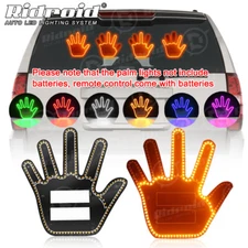 Car Funny Middle Finger Light 4 Gesture Modes LED Hand Light with Remote Control