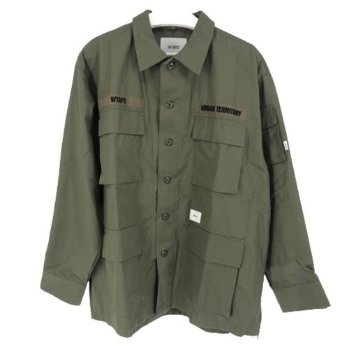 WTAPS Jungle Shirt Military Jacket Back Print L Size  [Used][Good Condition]