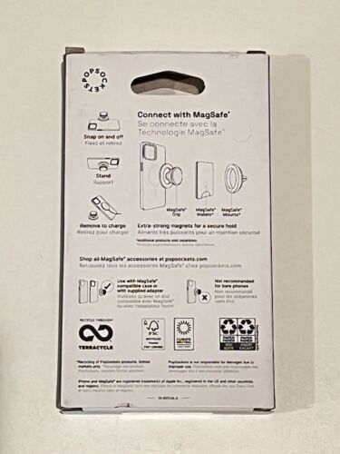 PopSockets Magnetic MagSafe Phone Grip & Stand for iPhone - Clear Round - Picture 2 of 2