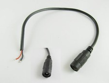 5x CCTV DC Power Plug Jack Connector 5.5mm x 2.1mm Female w/ Cord Cable 30cm/1ft