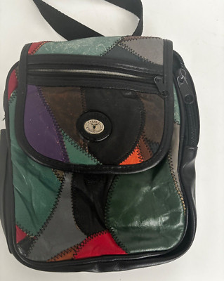 Taurus Collection Fanny Pack Bag Leather Patchwork Jewel Colors Belt Bag