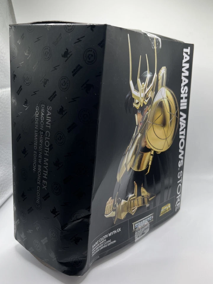 Saint Seiya Myth Cloth EX Dragon Shiryu Pano de Bronze DOURADO.LIMITADO Caixa de Danos - Imagem 4 de 4