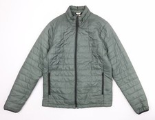 H&M Womens Green Quilted Jacket Size S Zip