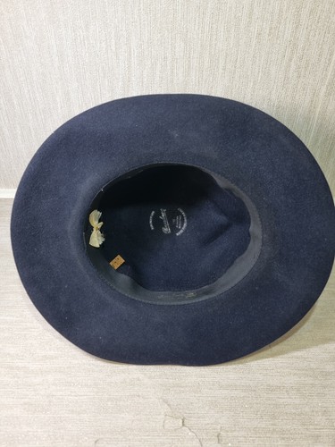 Borsalino Alessandria 1857 Water Repellent Fedora Hat Size 6 7/8 Navy - Picture 11 of 13