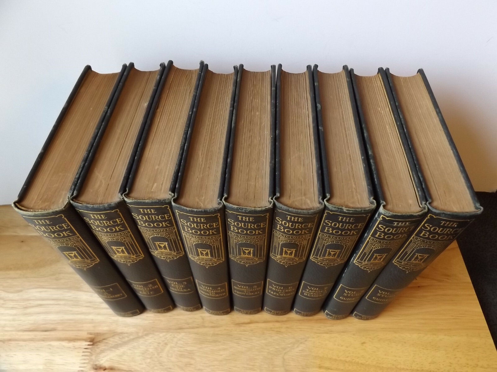 The Source Book Encyclopedic Books 1 through 9 1932 Hardcovers