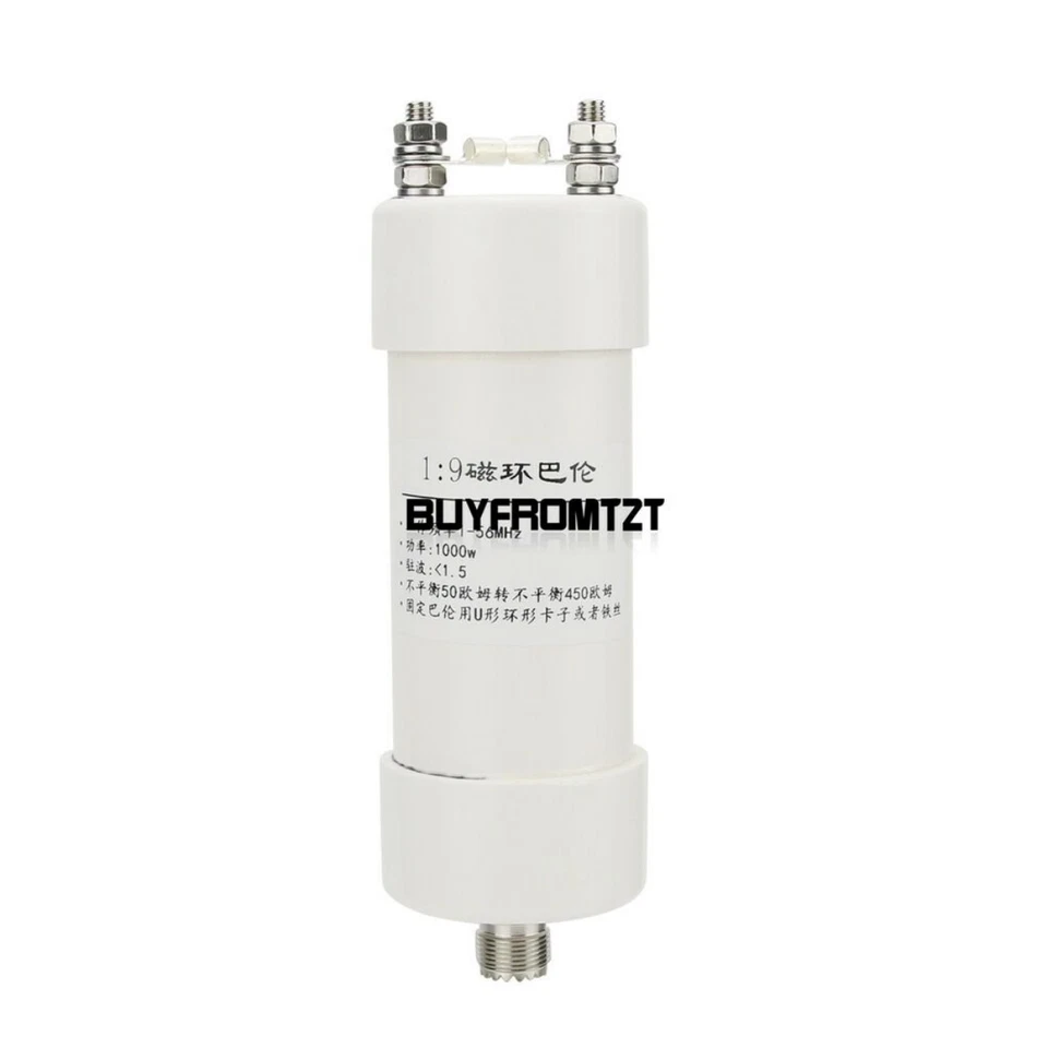 1:9 Balun 1000W 1:9 Antena Entrada Balun 50Î© Para Onda Corta SSB CW LSB USB AM FM Foto 3 de 4