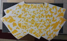 Multi Camouflage 6 Sheets 3 Sizes - 8.5x11 High Bake Adhesive Vinyl Stencils