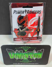 MIGHTY MORHPIN POWER RANGERS PSYCHO RED RANGER LUXURY ENAMEL PIN BUST CHAIN