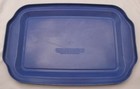 Glass Pyrex Casserole Dish with Lid 3 Quart Ribbed 3 L 13x9x2 Blue Plastic Clear — photo 6