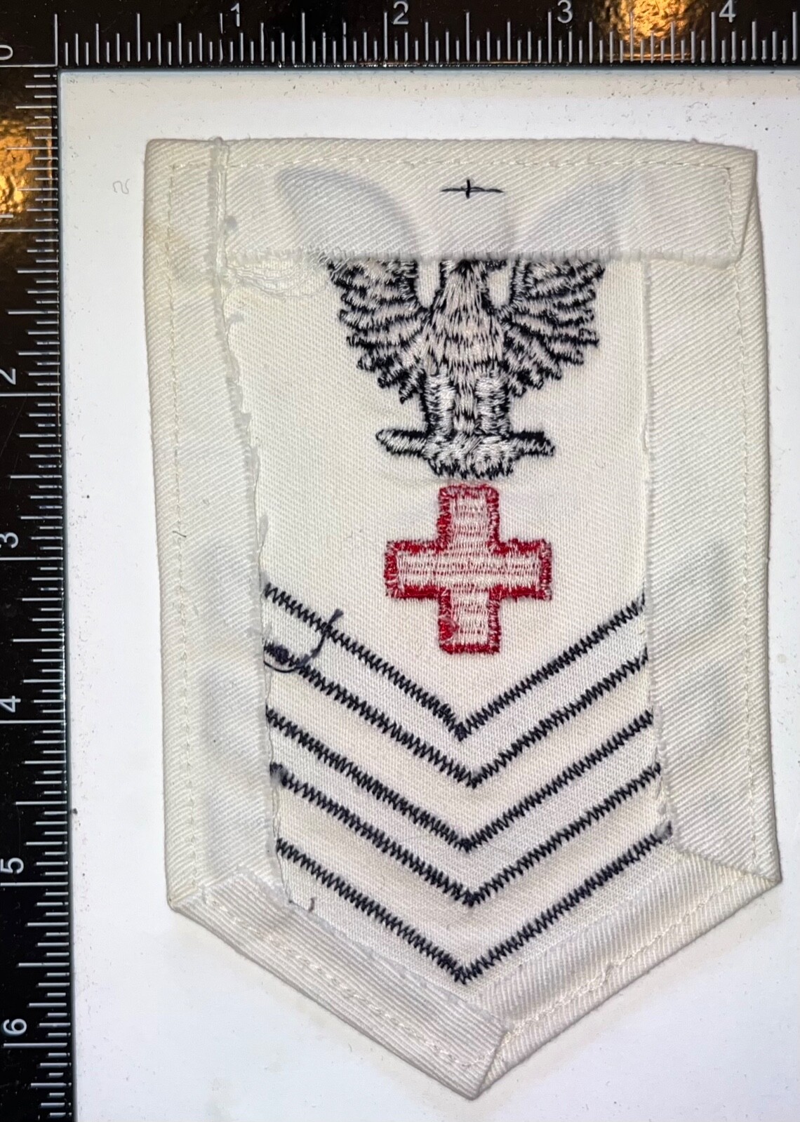 WWII US Navy USN Pharmacist Mate Corpsmen PO 1st Class White Rate Patch ...