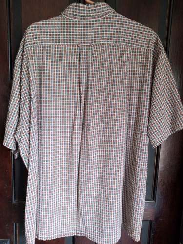 J.Crew Mens Blue/Red Plaid Button Up Casual Shirt XL Short Sleeve - Picture 2 of 5