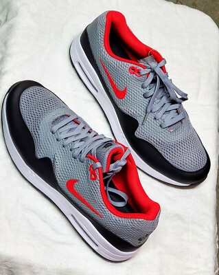 Nike Air Max 1G Golf Men's SZ 10 - Particle Grey, University Red