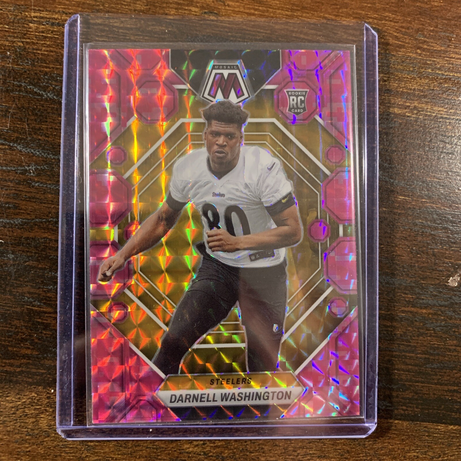 DARNELL WASHINGTON #306 RC 2023 PANINI MOSAIC STEELERS CAMO PINK
