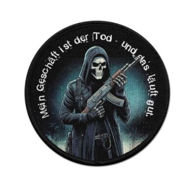 Patch Mein Geschäft ist der Tod und das Geschäft läuft gut Grim Reaper 9cm#44573