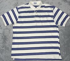 80s/90s VTG Honors Mens Polo Shirt XXL Big Cotton Made In USA Purple Striped