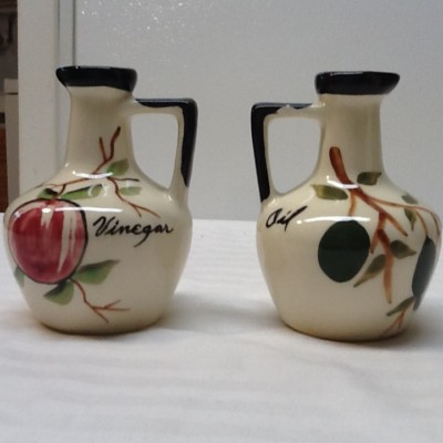 Vintage Worthington Pottery Vinegar & Oil Jugs