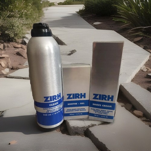 Zirh Shave Basics: Aloe Vera Shave Cream, Sooth-Gel & Alpha-Hydrox Face Wash New - Picture 2 of 2
