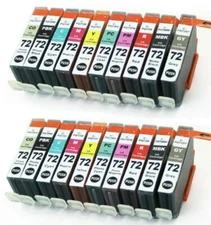 20-Pk/Pack PGI72 Ink Cartridge for Canon PIXMA Pro-10