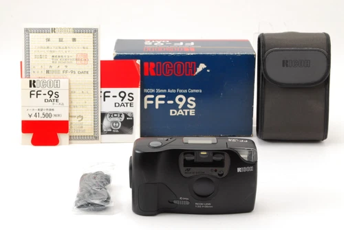 [Almost Unused] Ricoh FF-9S Date 35mm f3.5 Point & Shoot Film Camera Black JAPAN